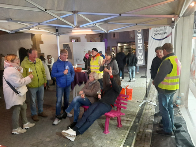 die Pinke Bank bei "Waiblingen Leuchtet"