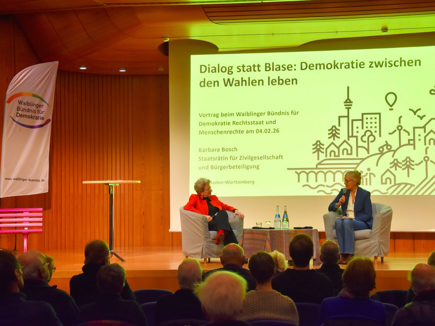 Barabara Bosch im Gespr&auml;ch mit Uschi Entemann