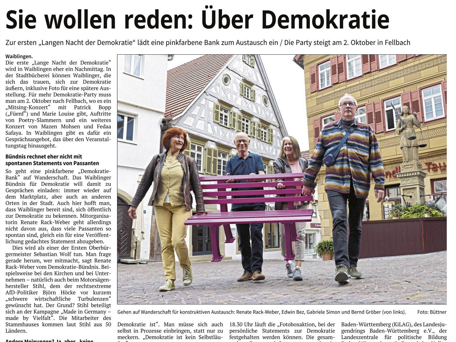 Waiblinger Kreiszeitung vom 7. September 2024